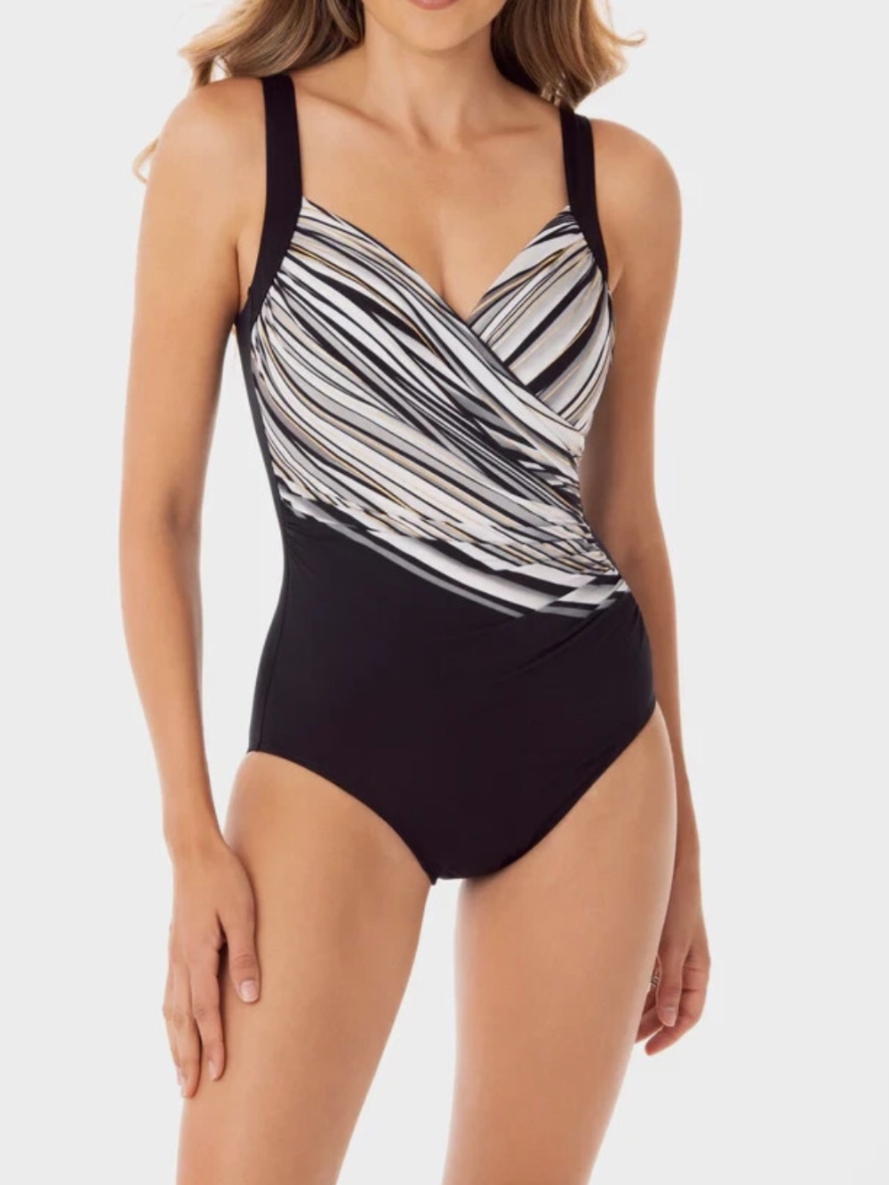 Miraclesuit "It's A Wrap" One Piece Swimsuit in the Shimmer Sands print. Size 10